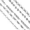 Stainless Steel Knotted Chain Jewelry Electroplated Bracelet Necklace Punk