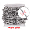 Stainless Steel Knotted Chain Jewelry Electroplated Bracelet Necklace Punk