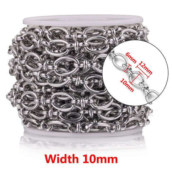 Stainless Steel Knotted Chain Jewelry Electroplated Bracelet Necklace Punk