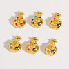 Stainless Steel Ladybug Jewelry Pendant With Electroplating Process And Zircon