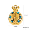 Stainless Steel Ladybug Jewelry Pendant With Electroplating Process And Zircon