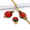 Stainless Steel Ladybug Pendant Jewelry Accessories With Dripping Oil Treatment
