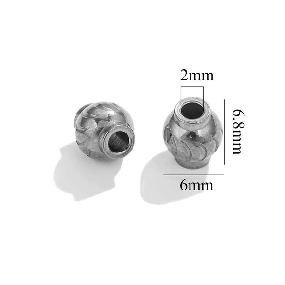 Stainless Steel Lantern Pattern Curved Beads Vacuum Goldplated Diy Handmade Accessories