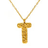 316L Stainless Steel Lava Letter Pendant Necklace For Women Electroplated With Personality Design