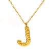 316L Stainless Steel Lava Letter Pendant Necklace For Women Electroplated With Personality Design