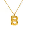 316L Stainless Steel Lava Letter Pendant Necklace For Women Electroplated With Personality Design