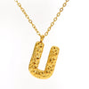 316L Stainless Steel Lava Letter Pendant Necklace For Women Electroplated With Personality Design