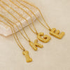 316L Stainless Steel Lava Letter Pendant Necklace For Women Electroplated With Personality Design