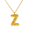 316L Stainless Steel Lava Letter Pendant Necklace For Women Electroplated With Personality Design