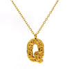 316L Stainless Steel Lava Letter Pendant Necklace For Women Electroplated With Personality Design