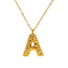 316L Stainless Steel Lava Letter Pendant Necklace For Women Electroplated With Personality Design