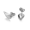 Stainless Steel Leaf Flower Stud Earrings Handmade With Electroplating And Multishape Design
