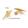 Stainless Steel Leaf Flower Stud Earrings Handmade With Electroplating And Multishape Design