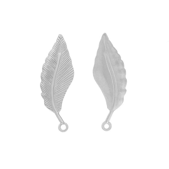 Stainless Steel Leaf Pendant Hip Hop Jewelry Accessories With Electroplating