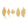Stainless Steel Leaf Pendant Hip Hop Jewelry Accessories With Electroplating