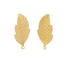 Stainless Steel Leaf Pendant Hip Hop Jewelry Accessories With Electroplating