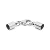Stainless Steel Leather Rope Jewelry Accessories With Real Gold Plated Lobster Buckle And Hanging Bucket For Diy