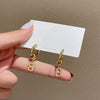 Stainless Steel Letter Earrings With Electroplating For Women