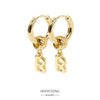 Stainless Steel Letter Earrings With Electroplating For Women