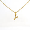 316L Stainless Steel Letter Fashion Necklace Electroplated Cross Chain For Women