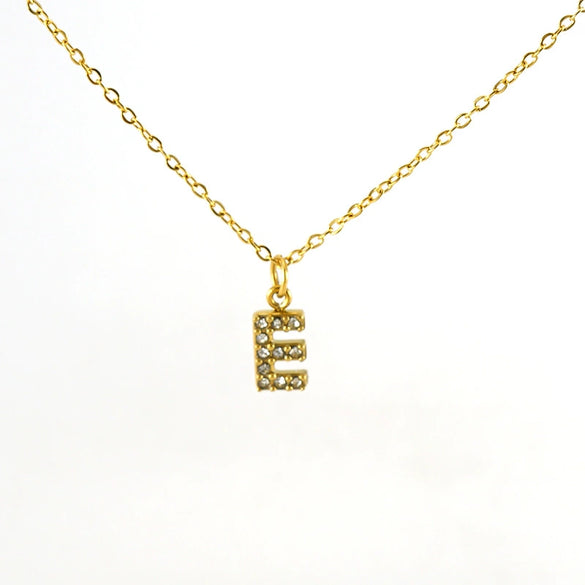 316L Stainless Steel Letter Fashion Necklace Electroplated Cross Chain For Women