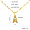 316L Stainless Steel Letter Fashion Necklace Electroplated Cross Chain For Women