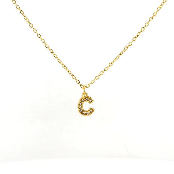 316L Stainless Steel Letter Fashion Necklace Electroplated Cross Chain For Women