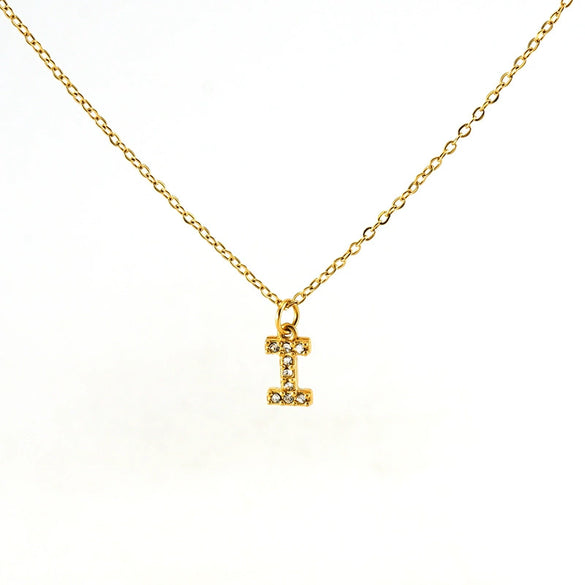 316L Stainless Steel Letter Fashion Necklace Electroplated Cross Chain For Women