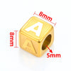 Stainless Steel Letter M Square Beaded Hand Rope Bracelet Jewelry Accessories Electroplated