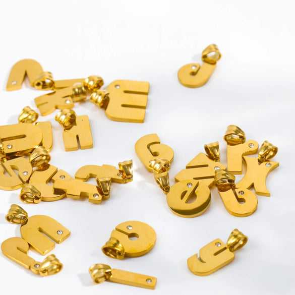 Stainless Steel Letter Necklace Electroplated Minimalist Accessories