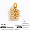 Stainless Steel Letter Pendant 18K Gold Plated Fashion Jewelry Accessories