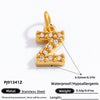 Stainless Steel Letter Pendant 18K Gold Plated Fashion Jewelry Accessories