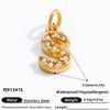 Stainless Steel Letter Pendant 18K Gold Plated Fashion Jewelry Accessories
