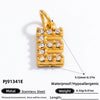 Stainless Steel Letter Pendant 18K Gold Plated Fashion Jewelry Accessories