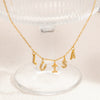 Stainless Steel Letter Pendant 18K Gold Plated Fashion Jewelry Accessories