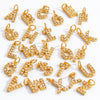 Stainless Steel Letter Pendant 18K Gold Plated Fashion Jewelry Accessories