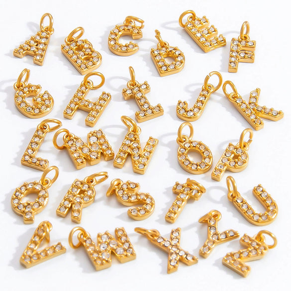 Stainless Steel Letter Pendant 18K Gold Plated Fashion Jewelry Accessories