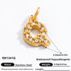 Stainless Steel Letter Pendant 18K Gold Plated Fashion Jewelry Accessories