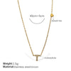 316L Stainless Steel Letter Pendant Necklace Plated With 18K Gold Inlaid With Zircon Fashion Women's Necklace