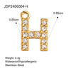 Stainless Steel Letter Pendant Necklace With Diamond Accessories And Electroplating Treatment For Women