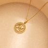 Stainless Steel Letter Pendant Necklace With Zirconia Design