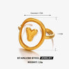 Stainless Steel Letter Ring For Ladies With Electroplating Hip Hop Style