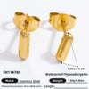 Stainless Steel Letter Stud Earrings Electroplated Women's Minimalist Jewelry