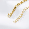 Stainless Steel Letters Anklet Necklace With Electroplating Design For Women