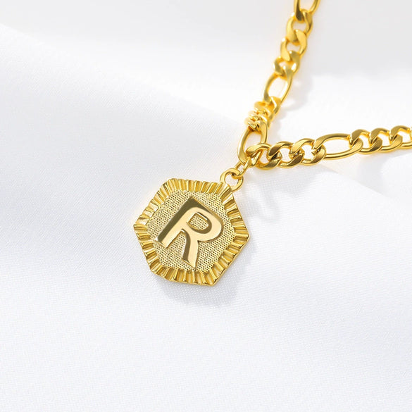 Stainless Steel Letters Anklet Necklace With Electroplating Design For Women