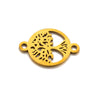 Stainless Steel Life Tree Pendant Jewelry Accessories For Diy Necklace And Bracelet Making With Electroplating