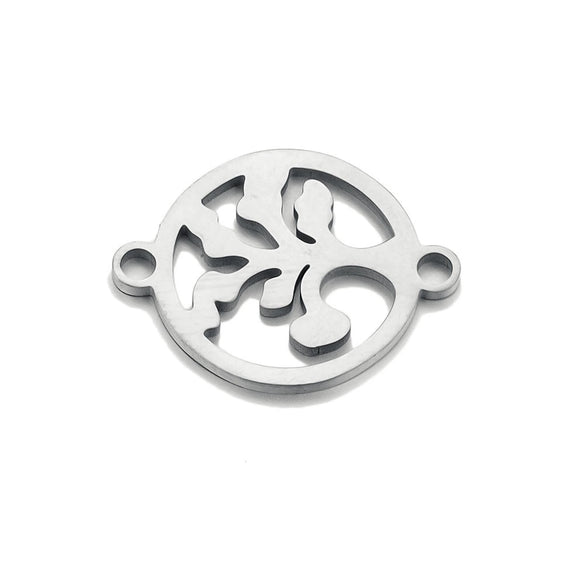 Stainless Steel Life Tree Pendant Jewelry Accessories For Diy Necklace And Bracelet Making With Electroplating