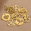 Stainless Steel Life Tree Pendant Jewelry Accessories For Diy Necklace And Bracelet Making With Electroplating