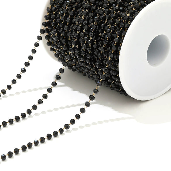 Stainless Steel Light Luxury Geometric Gold Bead Chain Jewelry Accessories For Diy Bracelet And Necklace With Electroplating Treatment