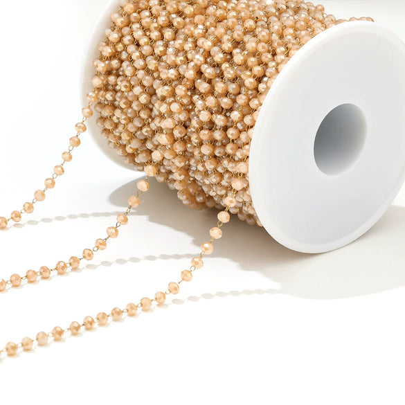 Stainless Steel Light Luxury Geometric Gold Bead Chain Jewelry Accessories For Diy Bracelet And Necklace With Electroplating Treatment